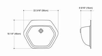 Recessed Hexagon Bowl